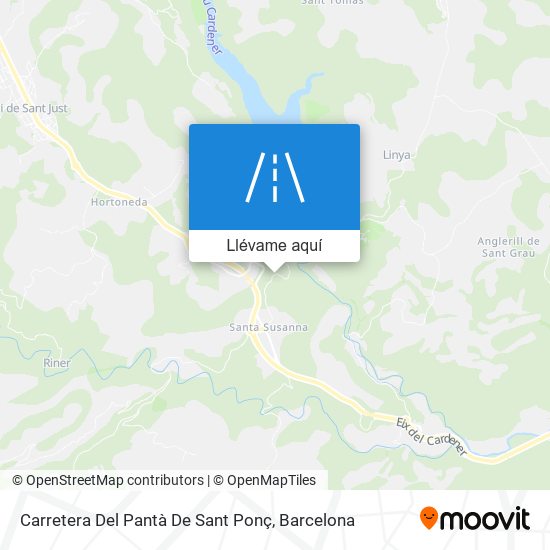 Mapa Carretera Del Pantà De Sant Ponç