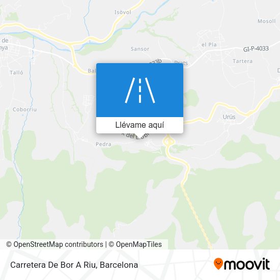 Mapa Carretera De Bor A Riu
