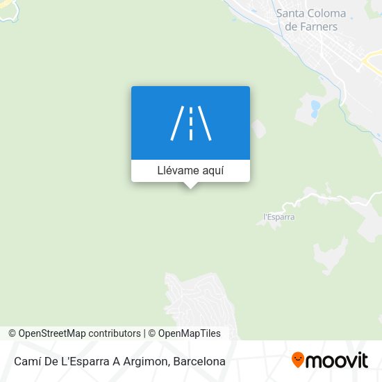 Mapa Camí De L'Esparra A Argimon