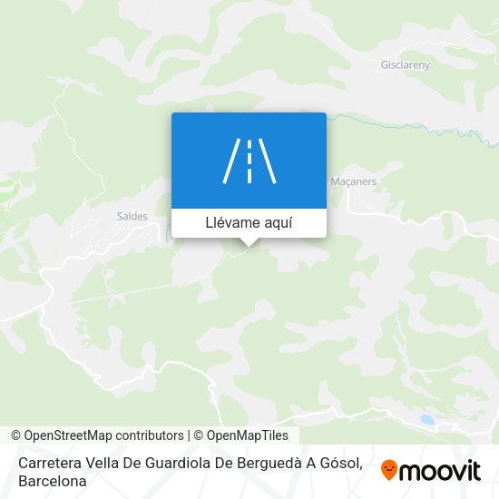 Mapa Carretera Vella De Guardiola De Berguedà A Gósol