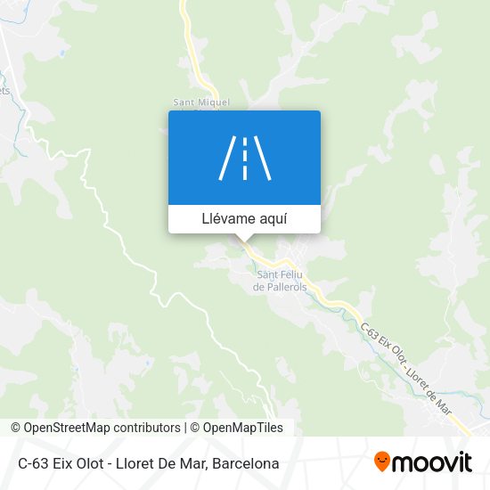 Mapa C-63 Eix Olot - Lloret De Mar