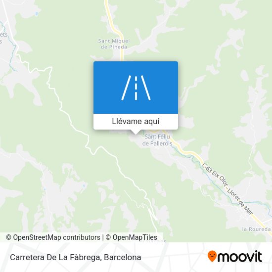 Mapa Carretera De La Fàbrega