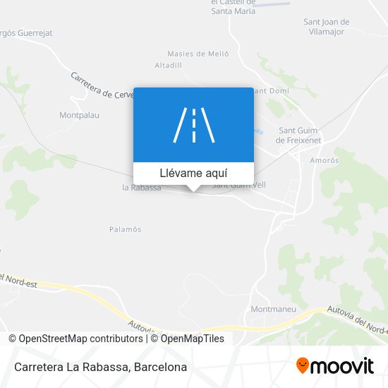 Mapa Carretera La Rabassa