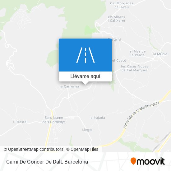 Mapa Camí De Goncer De Dalt