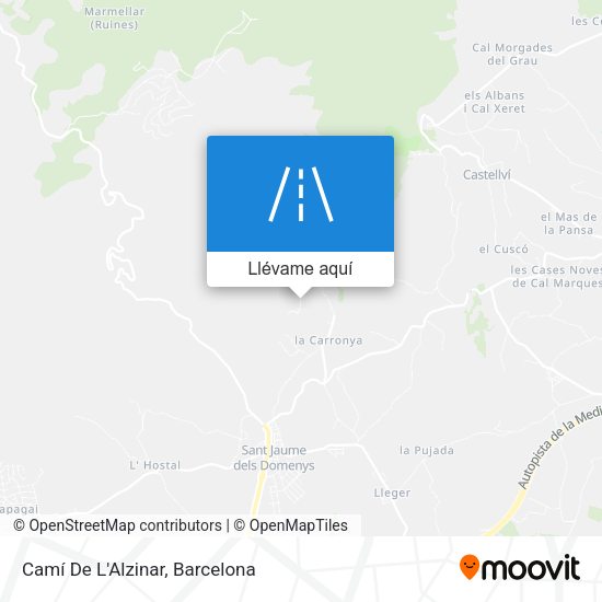 Mapa Camí De L'Alzinar