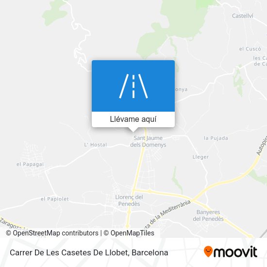 Mapa Carrer De Les Casetes De Llobet