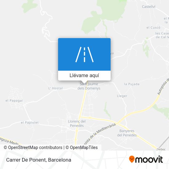 Mapa Carrer De Ponent