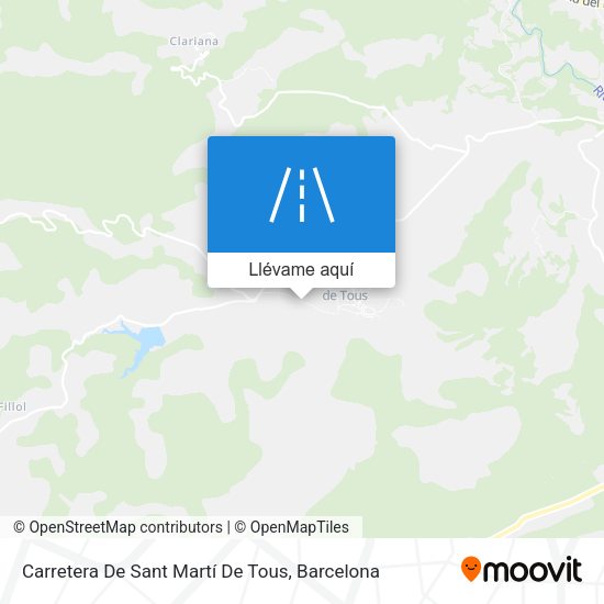 Mapa Carretera De Sant Martí De Tous