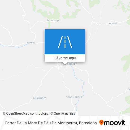 Mapa Carrer De La Mare De Déu De Montserrat