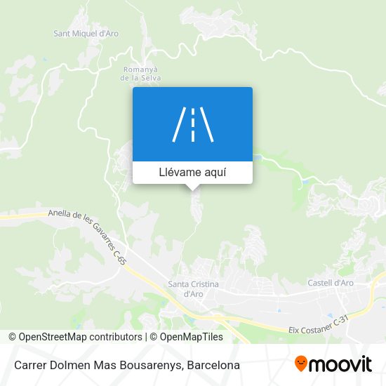 Mapa Carrer Dolmen Mas Bousarenys