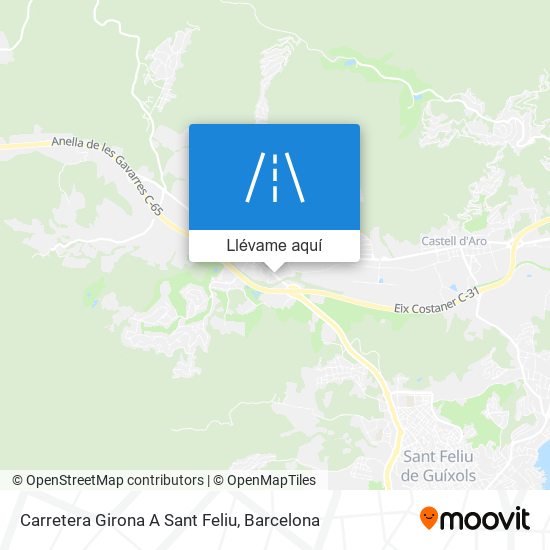 Mapa Carretera Girona A Sant Feliu