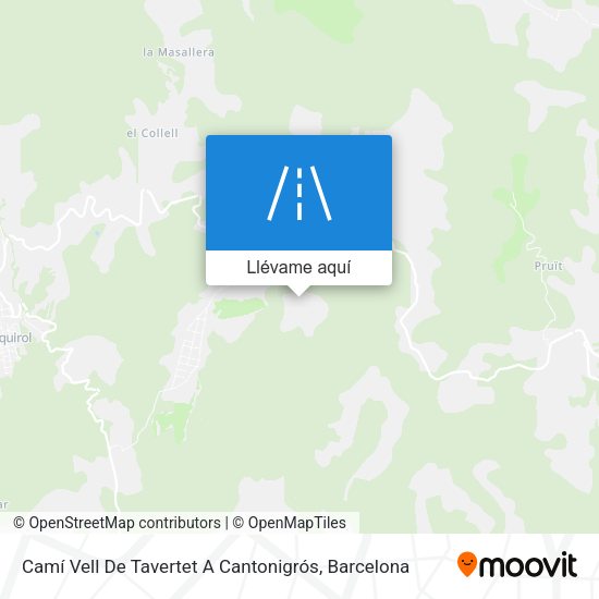Mapa Camí Vell De Tavertet A Cantonigrós