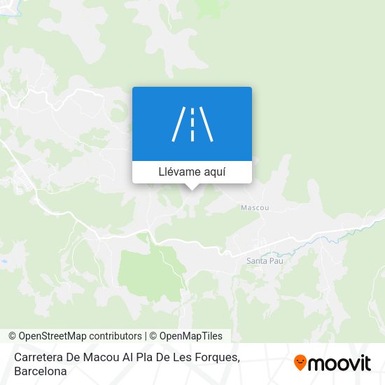 Mapa Carretera De Macou Al Pla De Les Forques
