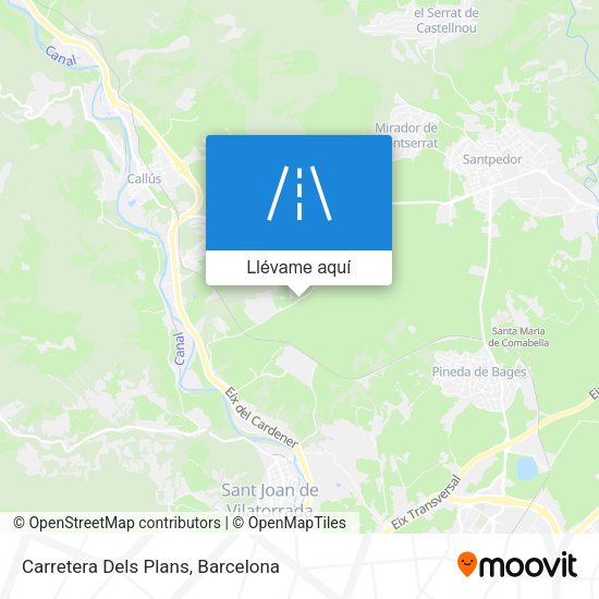 Mapa Carretera Dels Plans