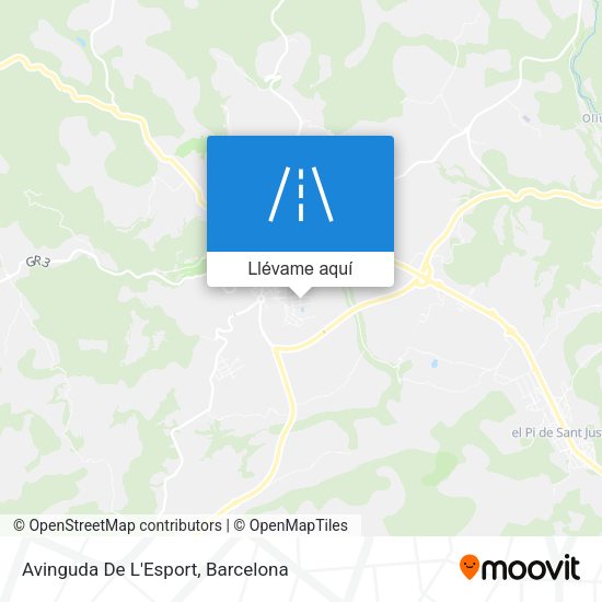 Mapa Avinguda De L'Esport