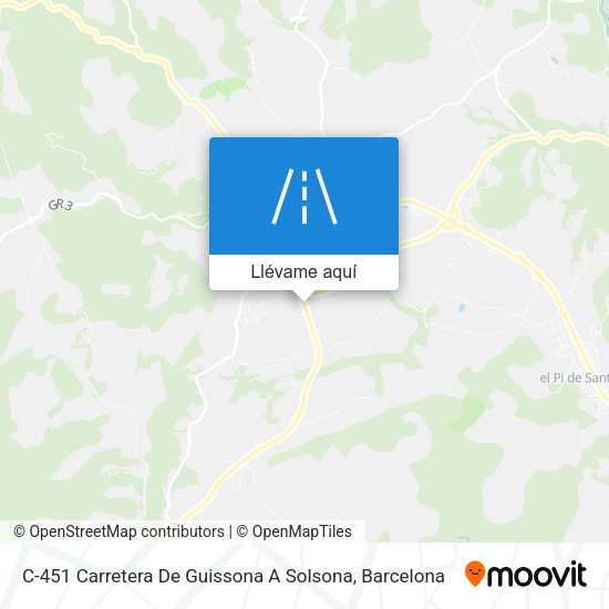 Mapa C-451 Carretera De Guissona A Solsona