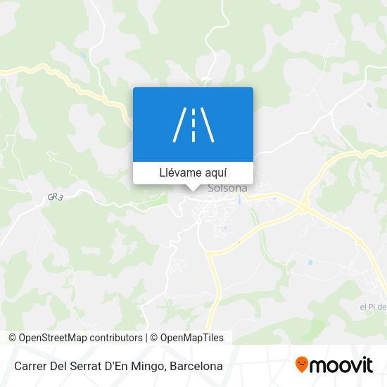 Mapa Carrer Del Serrat D'En Mingo