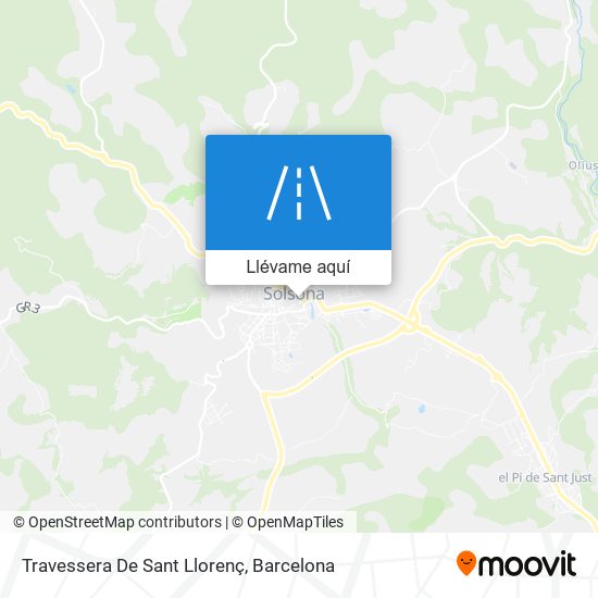 Mapa Travessera De Sant Llorenç