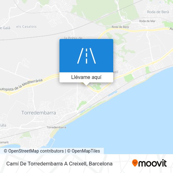 Mapa Camí De Torredembarra A Creixell