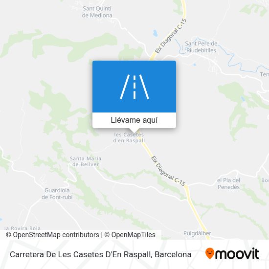 Mapa Carretera De Les Casetes D'En Raspall