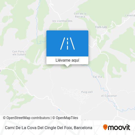 Mapa Camí De La Cova Del Cingle Del Foix