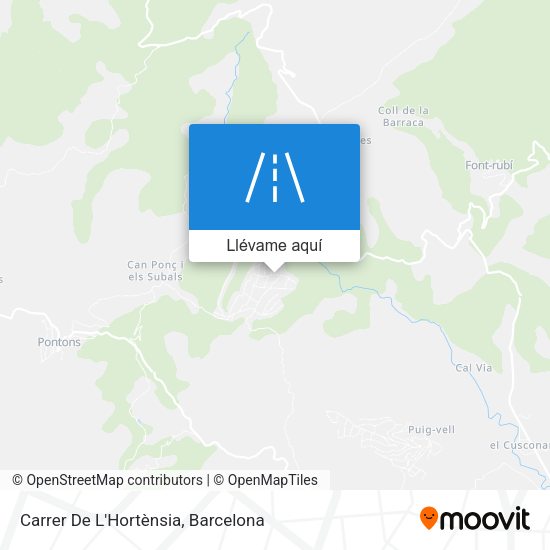 Mapa Carrer De L'Hortènsia