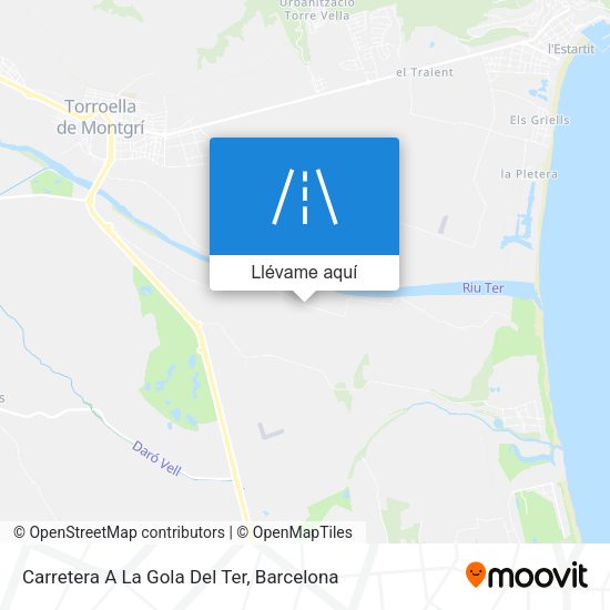 Mapa Carretera A La Gola Del Ter