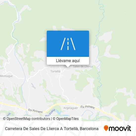 Mapa Carretera De Sales De Llierca A Tortellà