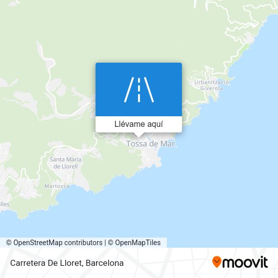 Mapa Carretera De Lloret