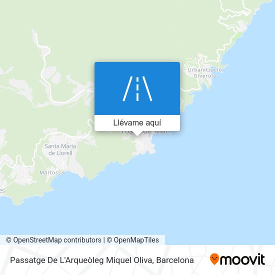 Mapa Passatge De L'Arqueòleg Miquel Oliva