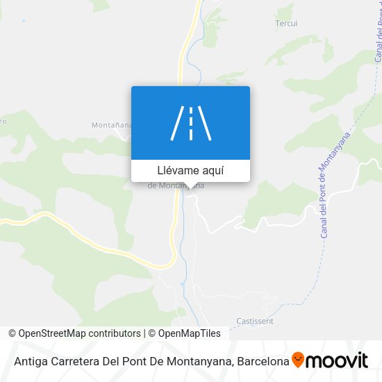 Mapa Antiga Carretera Del Pont De Montanyana
