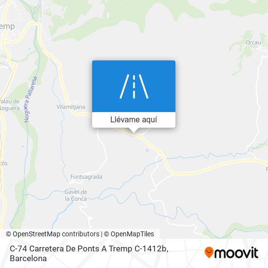 Mapa C-74 Carretera De Ponts A Tremp C-1412b