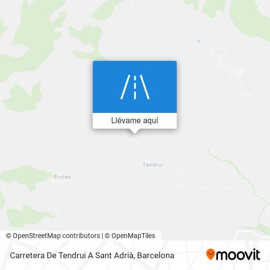 Mapa Carretera De Tendrui A Sant Adrià