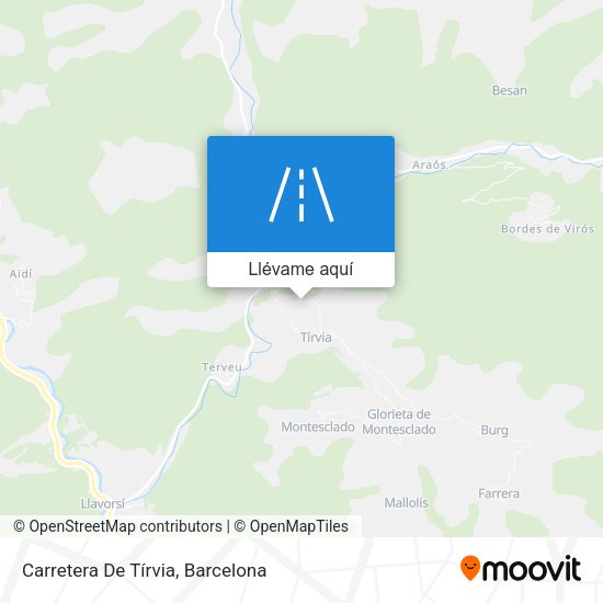 Mapa Carretera De Tírvia
