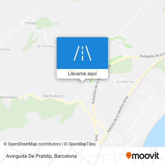 Mapa Avinguda De Pratdip
