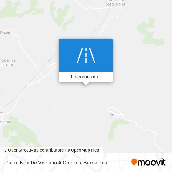 Mapa Camí Nou De Veciana A Copons