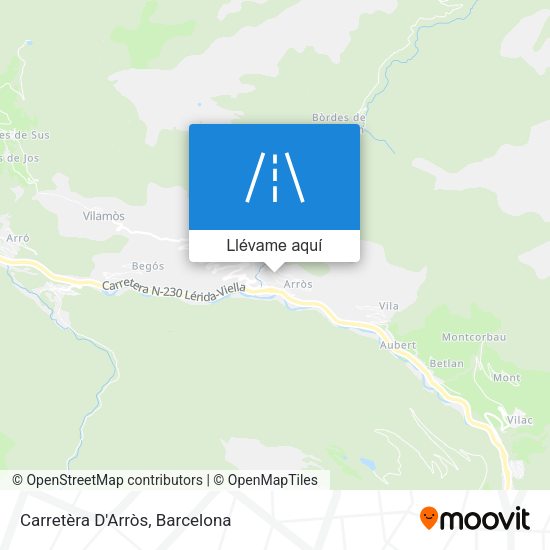 Mapa Carretèra D'Arròs
