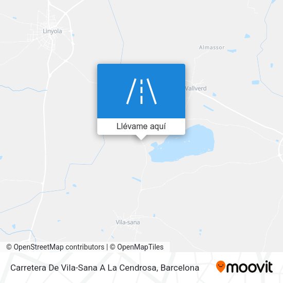 Mapa Carretera De Vila-Sana A La Cendrosa