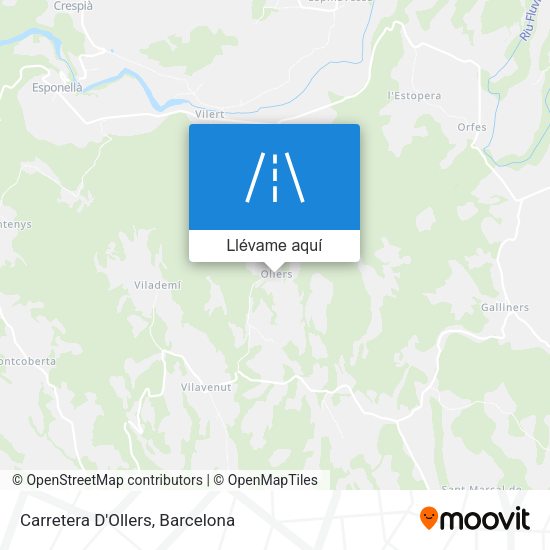 Mapa Carretera D'Ollers