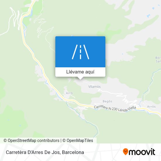 Mapa Carretèra D'Arres De Jos