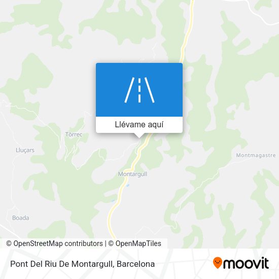 Mapa Pont Del Riu De Montargull