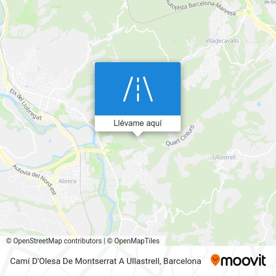 Mapa Camí D'Olesa De Montserrat A Ullastrell