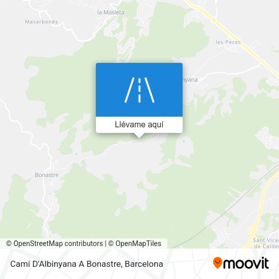 Mapa Camí D'Albinyana A Bonastre