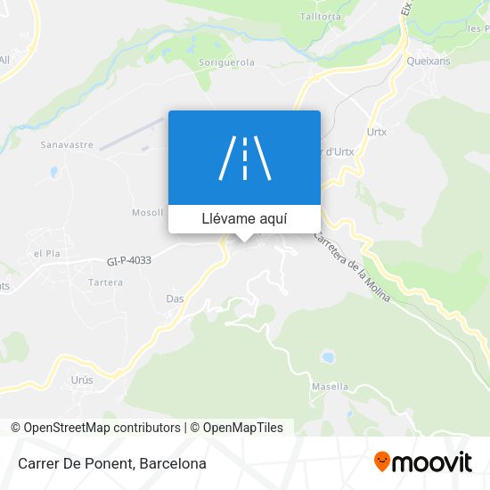 Mapa Carrer De Ponent