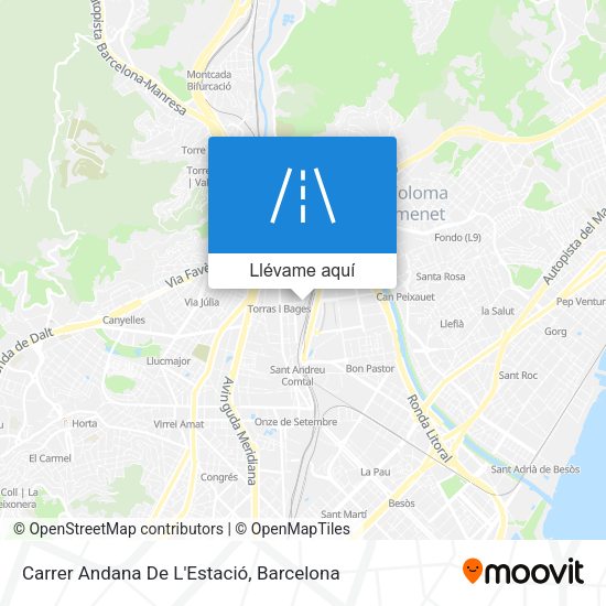 Mapa Carrer Andana De L'Estació
