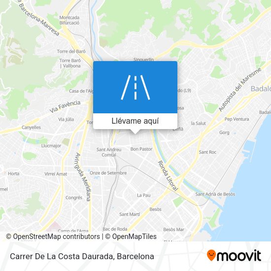 Mapa Carrer De La Costa Daurada