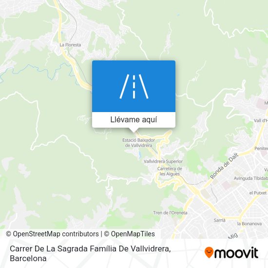 Mapa Carrer De La Sagrada Família De Vallvidrera