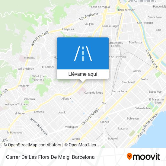 Mapa Carrer De Les Flors De Maig