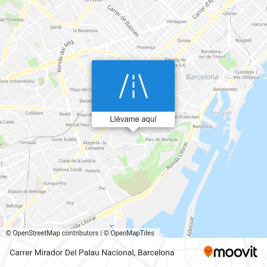 Mapa Carrer Mirador Del Palau Nacional