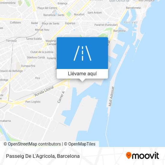 Mapa Passeig De L'Agrícola
